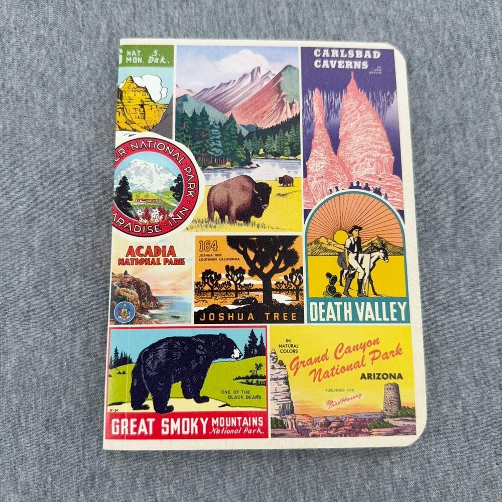 Lot of 3 Cavallini & Co. National Parks Mini Notebook Journals Grid Paper 5.5x4